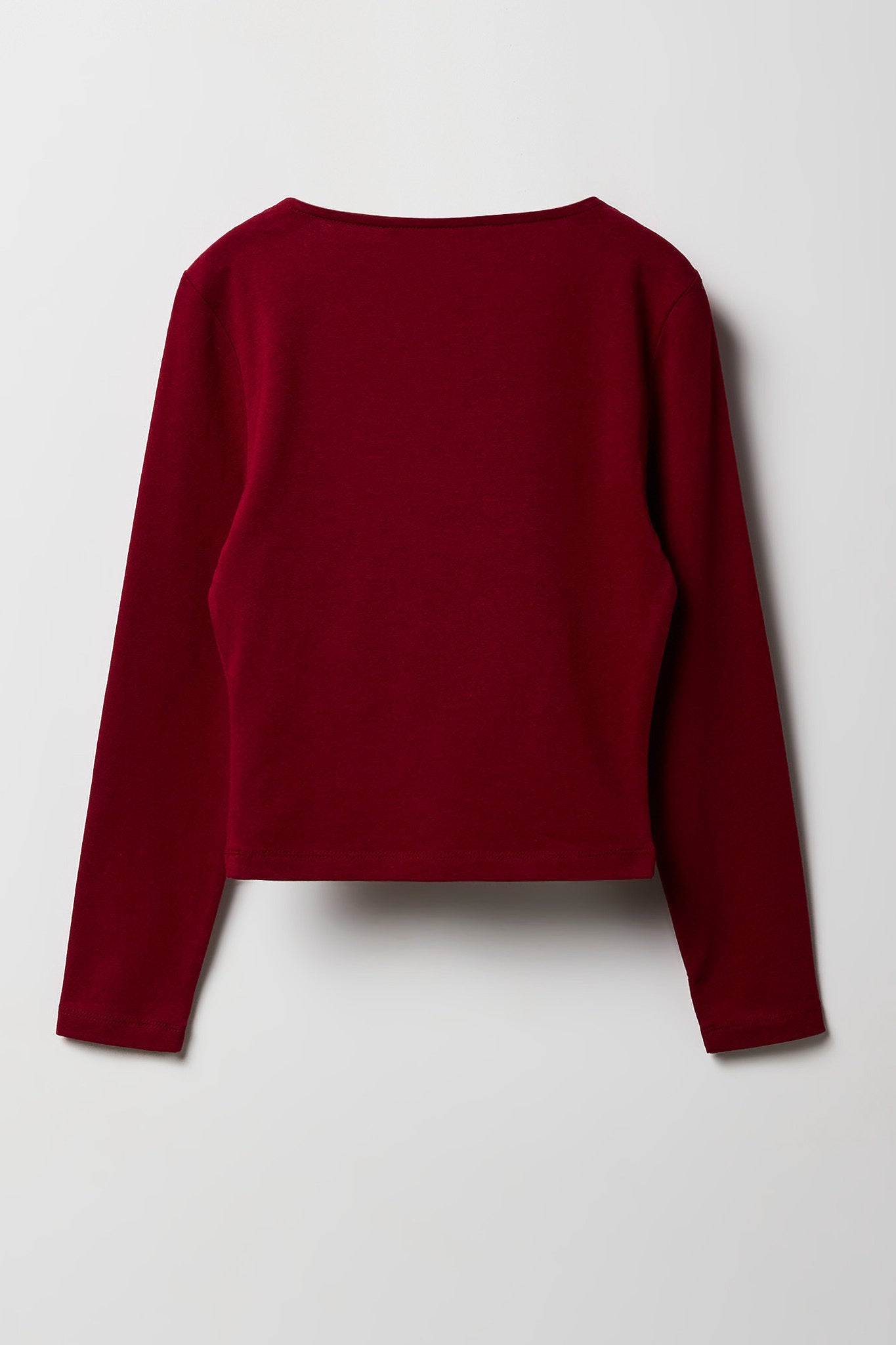 Girls Contour Square Neck Long Sleeve Top