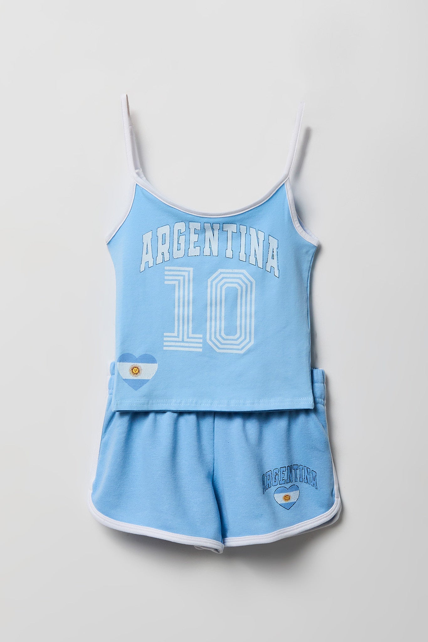 Girls Argentina Graphic Soccer Tank & Short