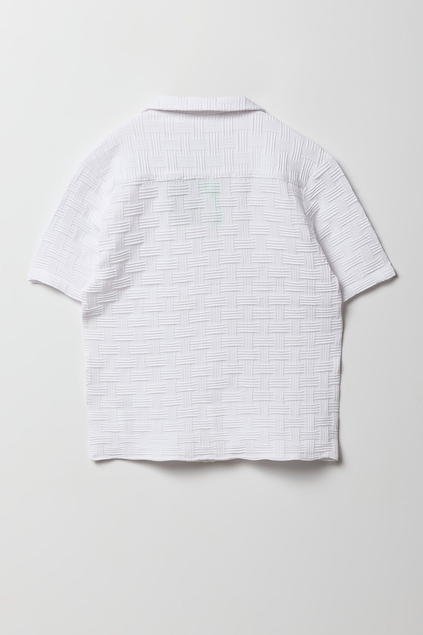 Boys Basket Weave Button-Up Top