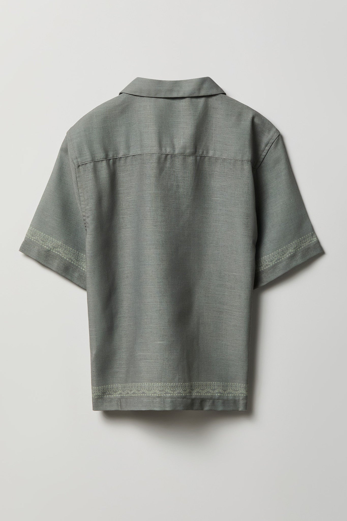 Boys Tropical Print Button-Up Boxy Top