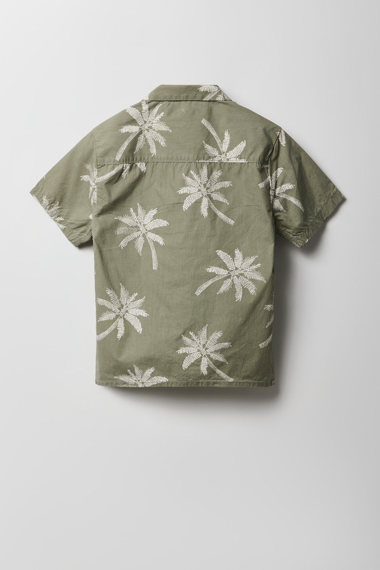 Boys Tropical Print Button-Up Top