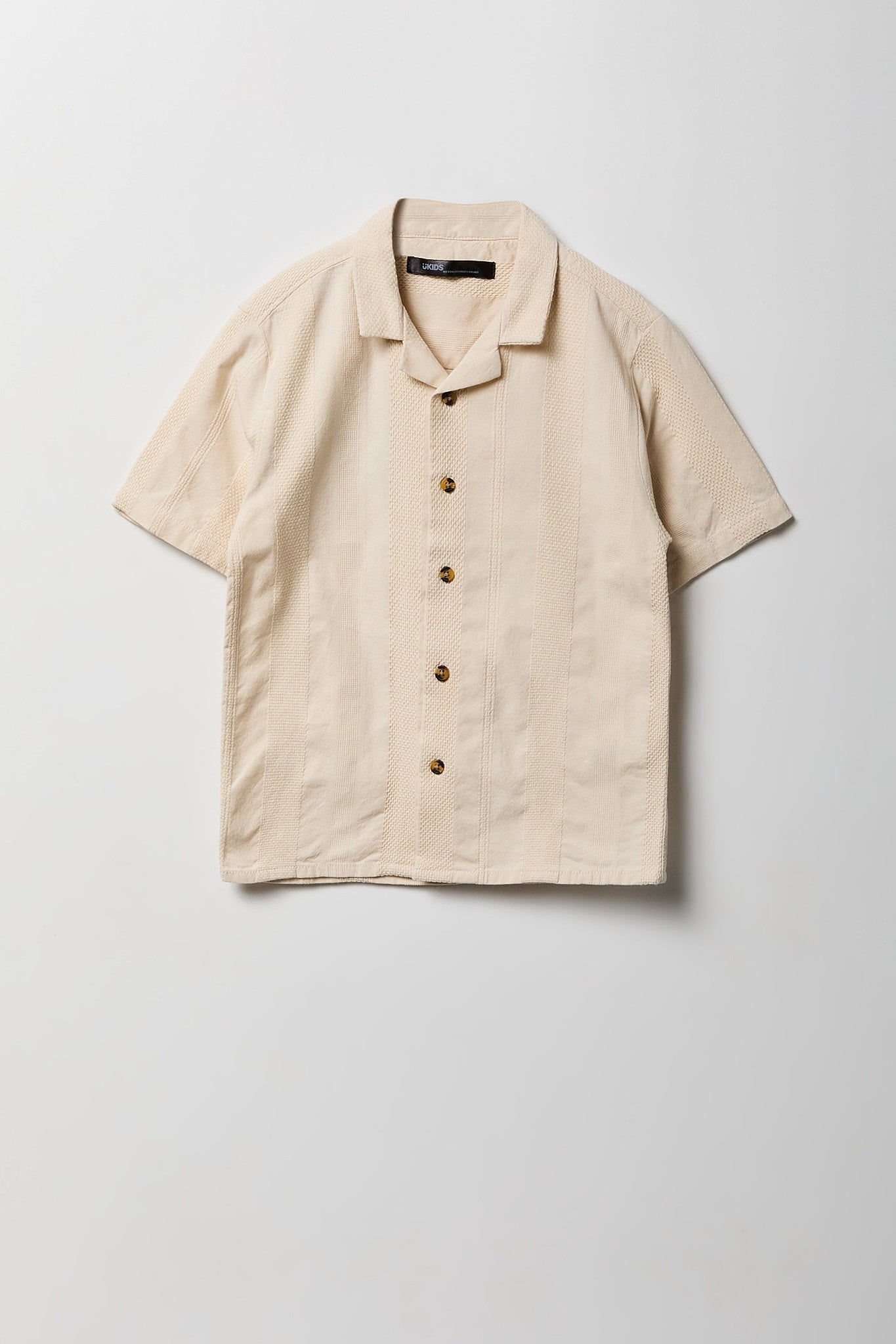 Boys Textured Button-Up Top