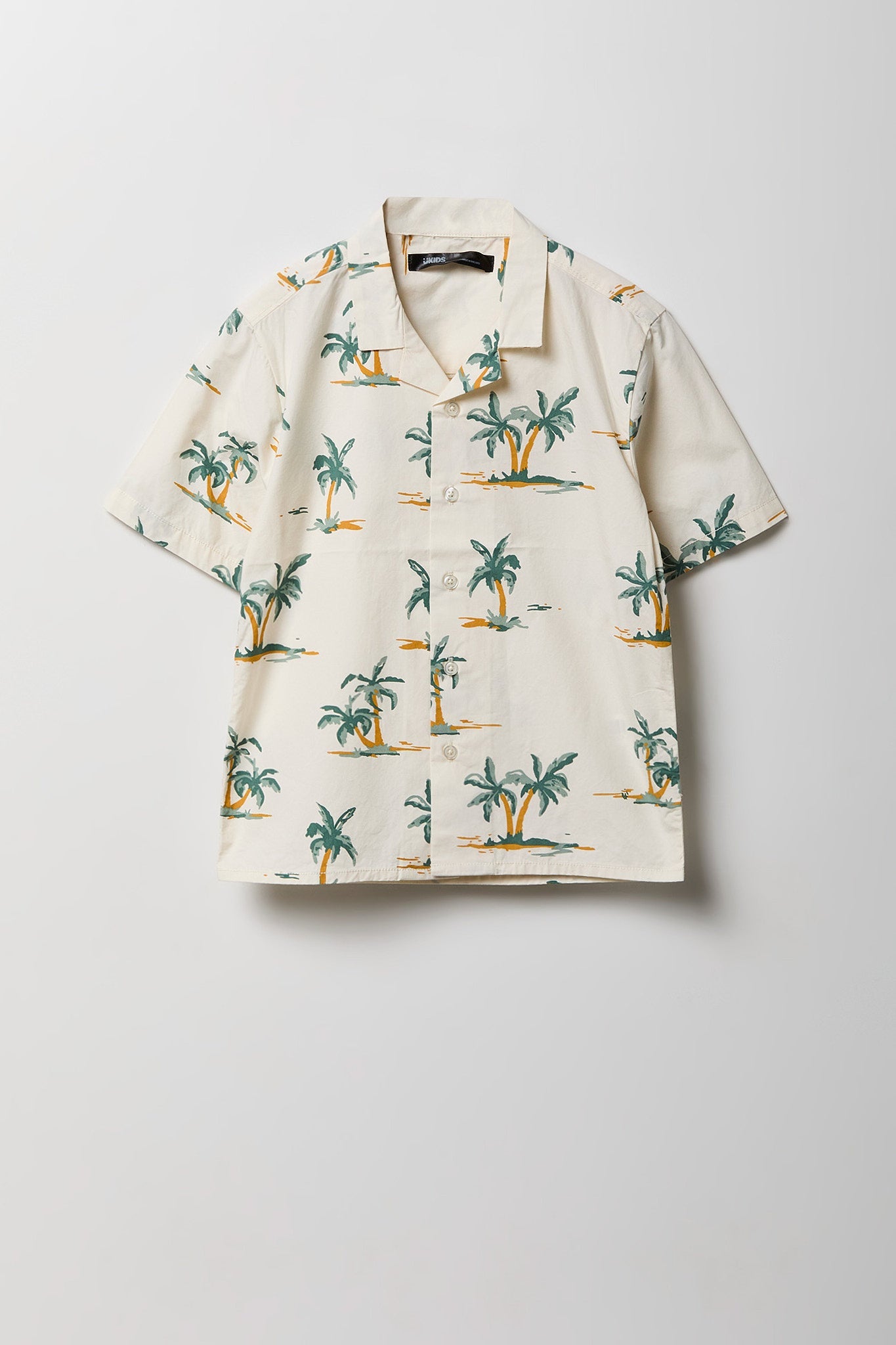 Boys Printed Poplin Button-Up Top