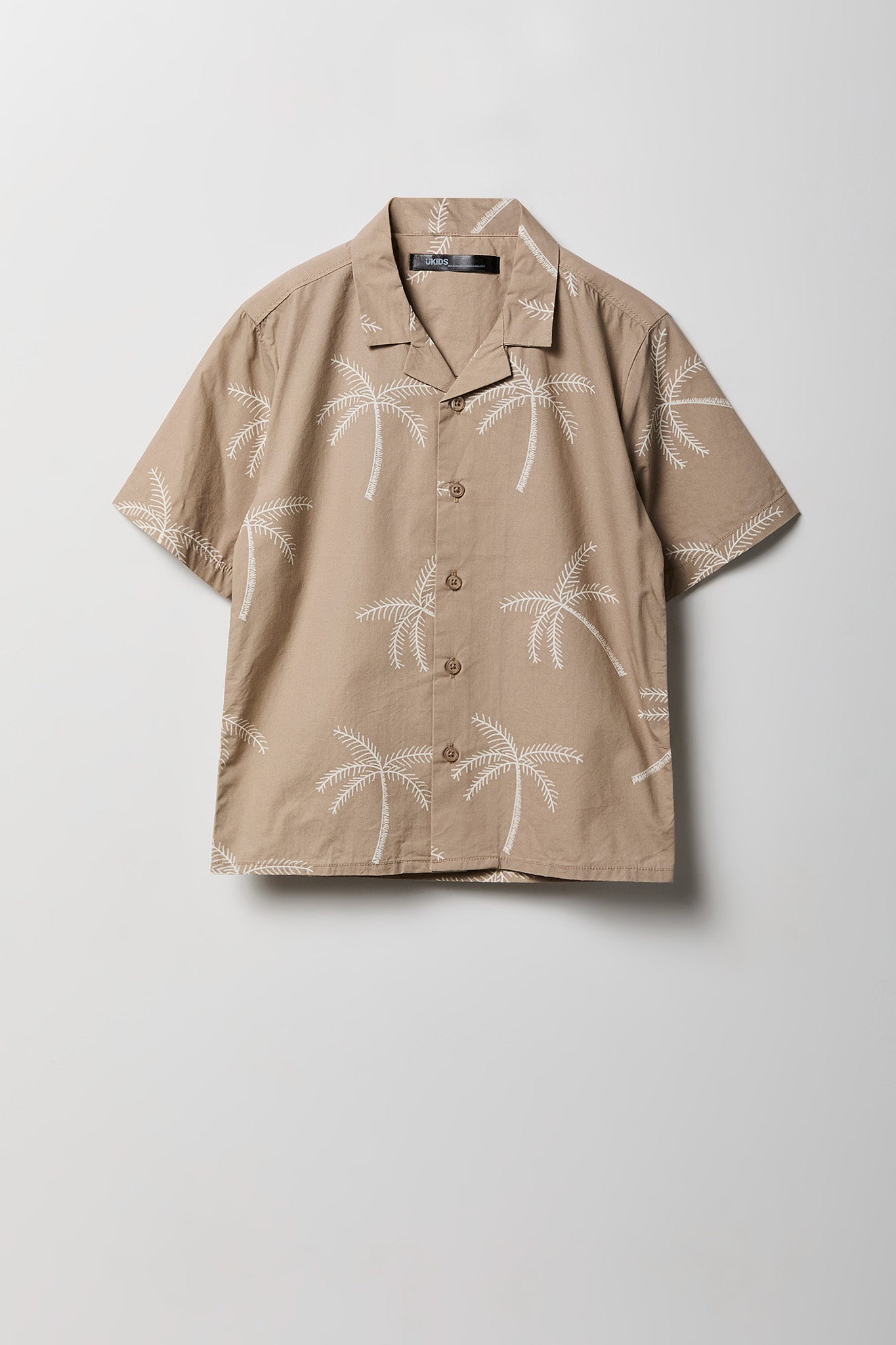 Boys Printed Poplin Button-Up Top