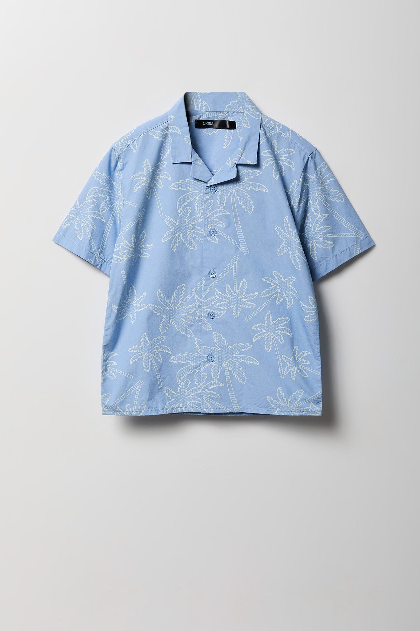 Boys Printed Poplin Button-Up Top