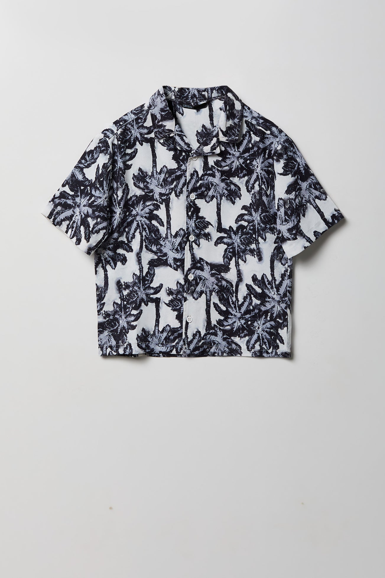 Boys Printed Flowy Button-Up Top