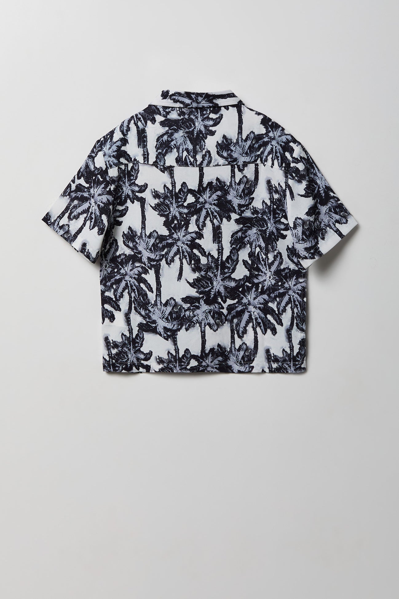 Boys Printed Flowy Button-Up Top