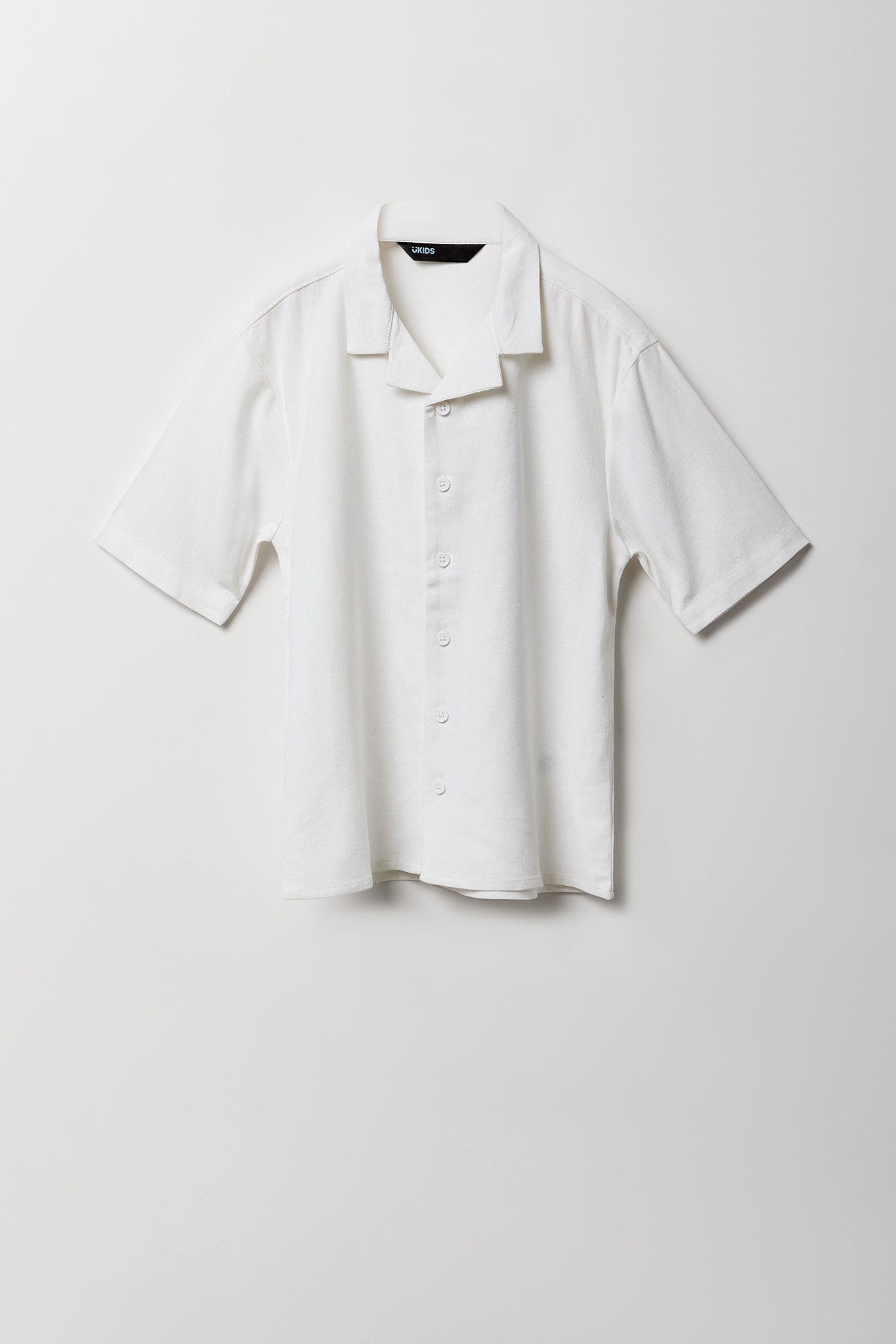 Boys Linen-Blend Button-Up Top