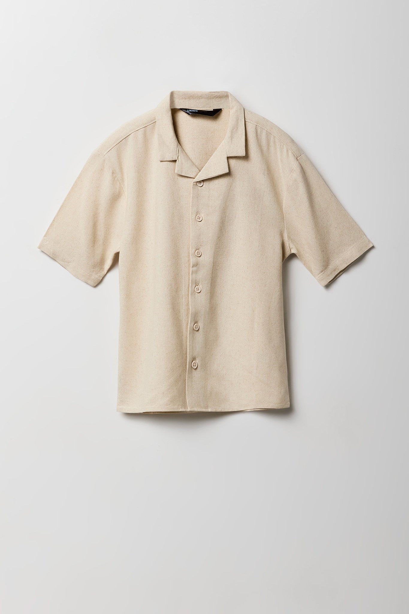 Boys Linen-Blend Button-Up Top