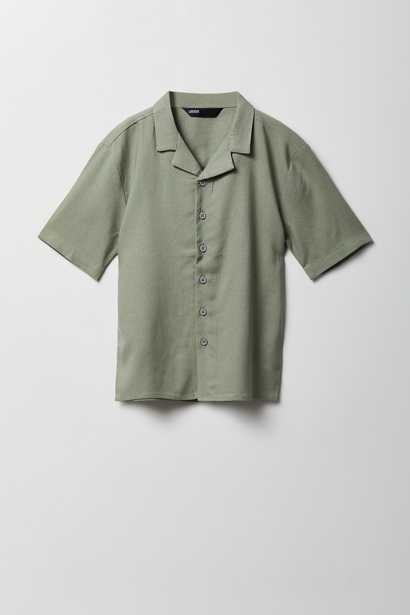 Boys Linen-Blend Button-Up Top