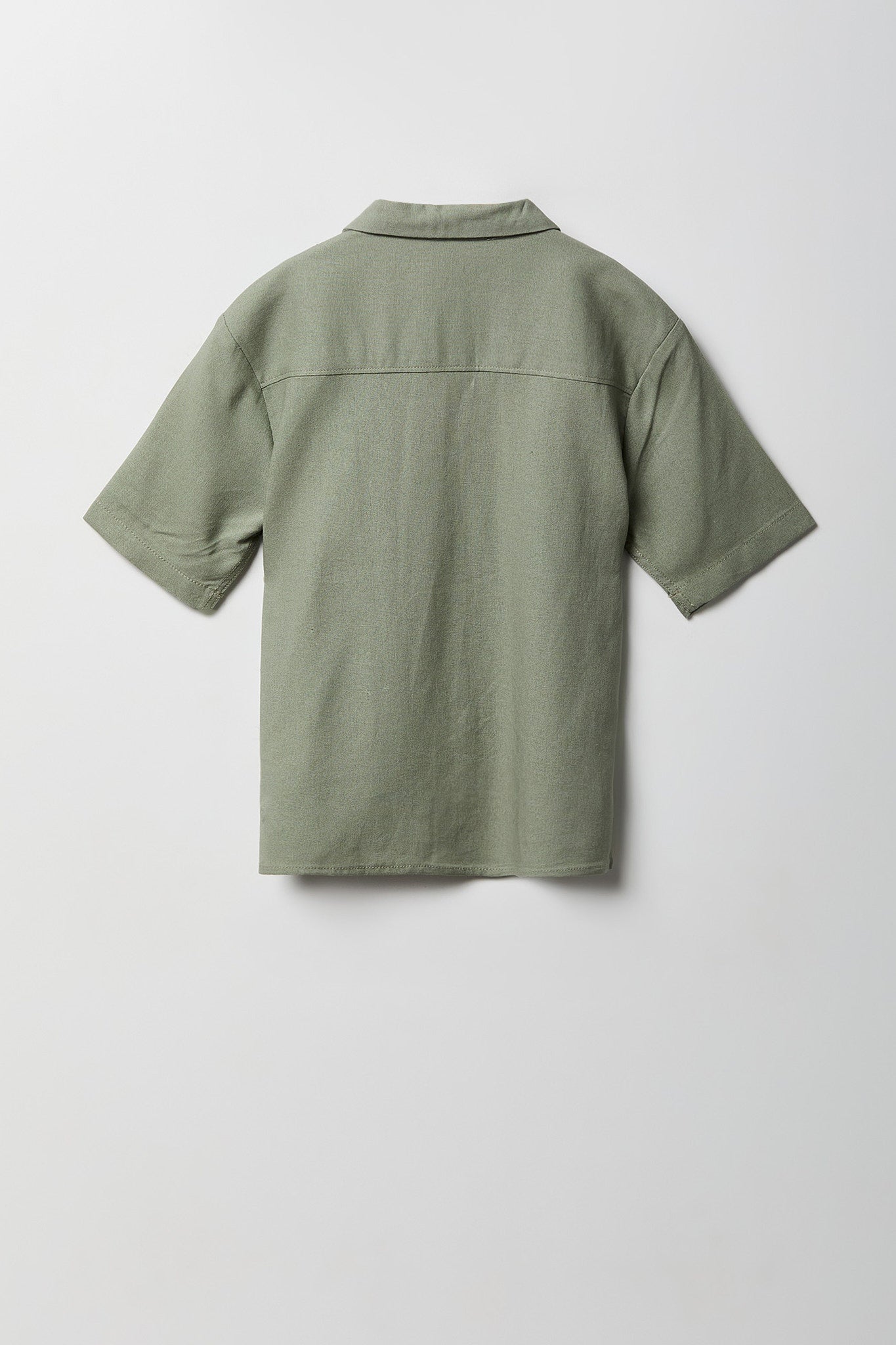Boys Linen-Blend Button-Up Top