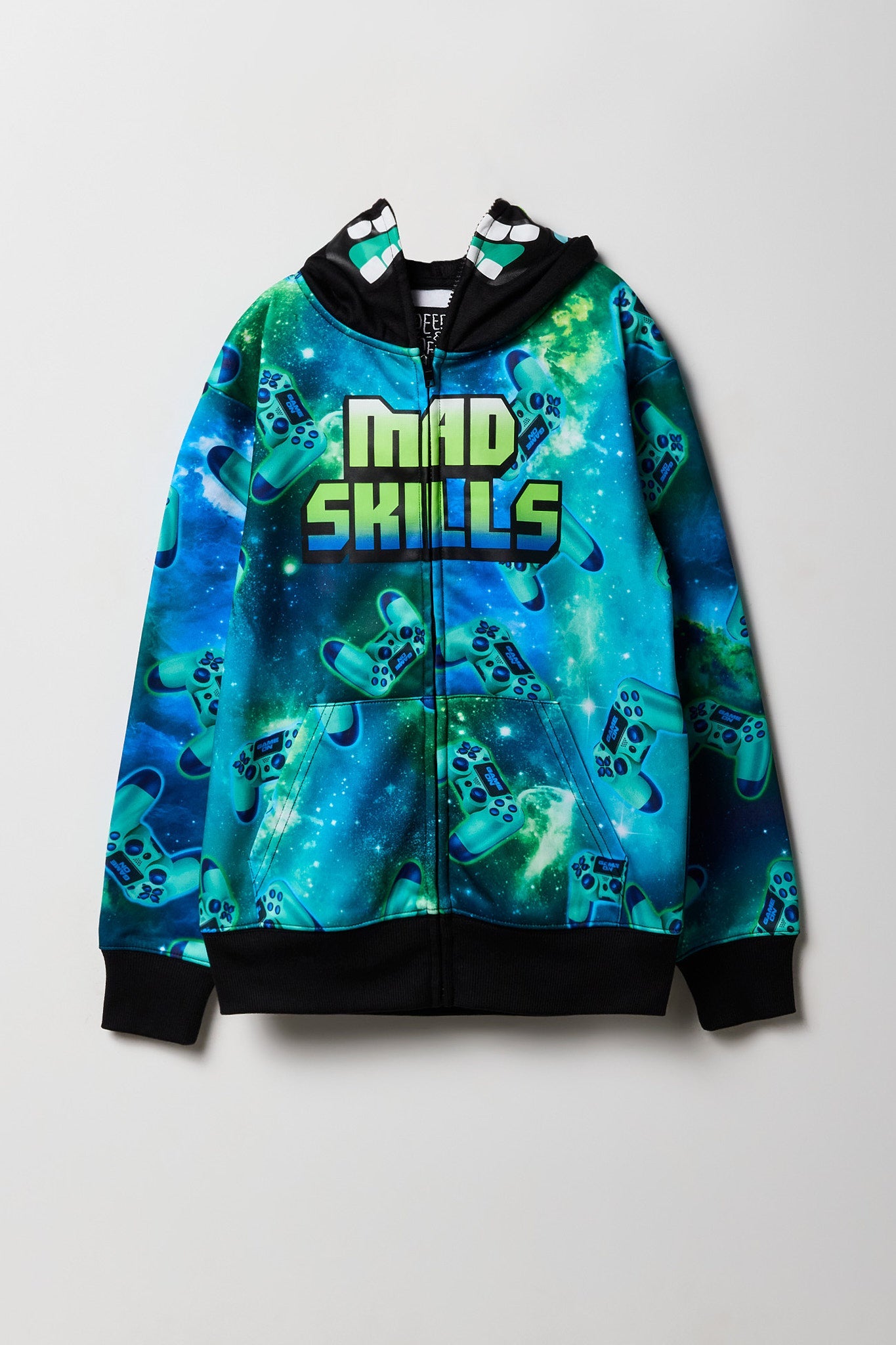 Kids Mad Skills Printed Full Zip Fleece Hoodie