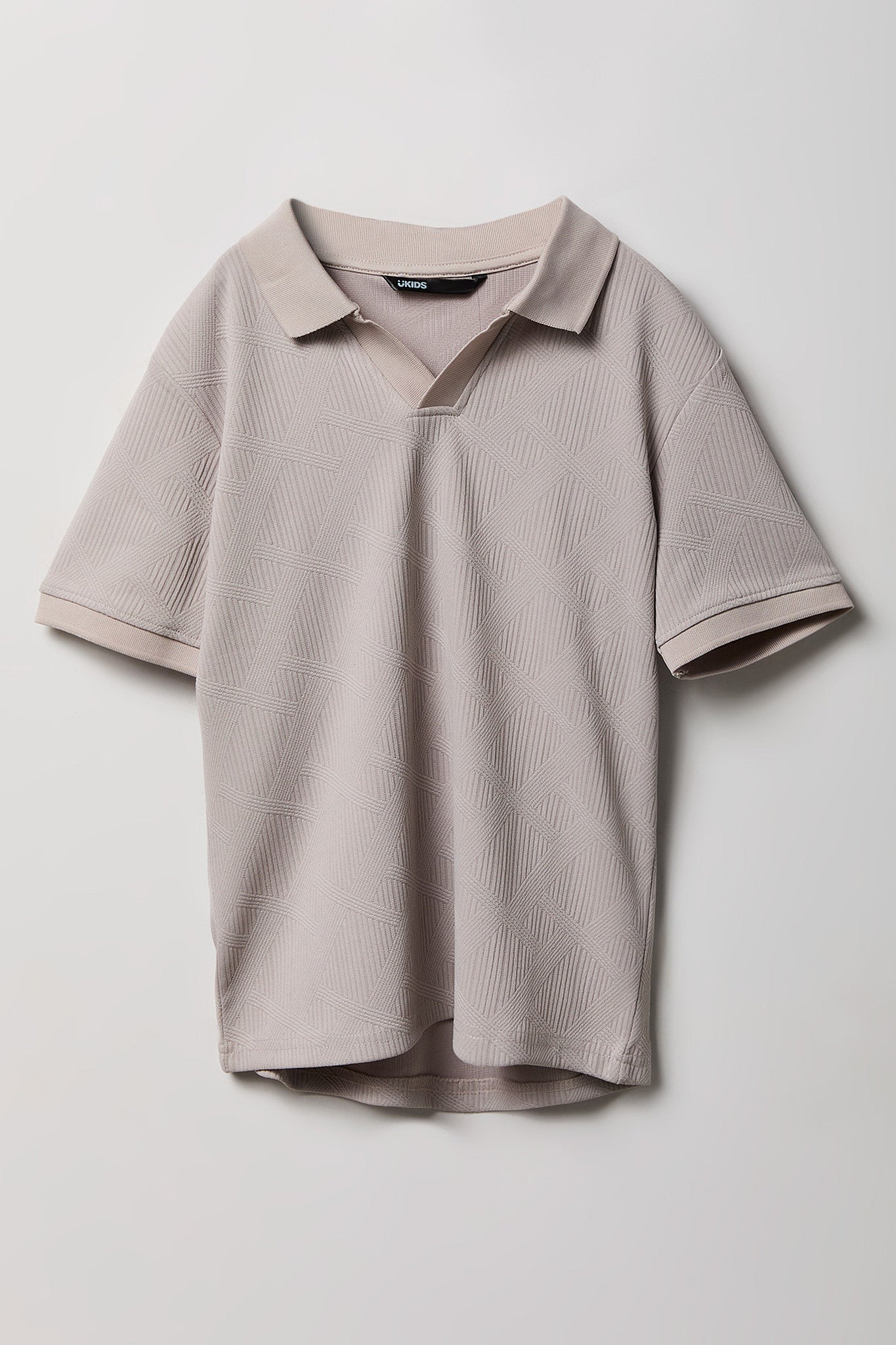 Boys Textured Collared Top