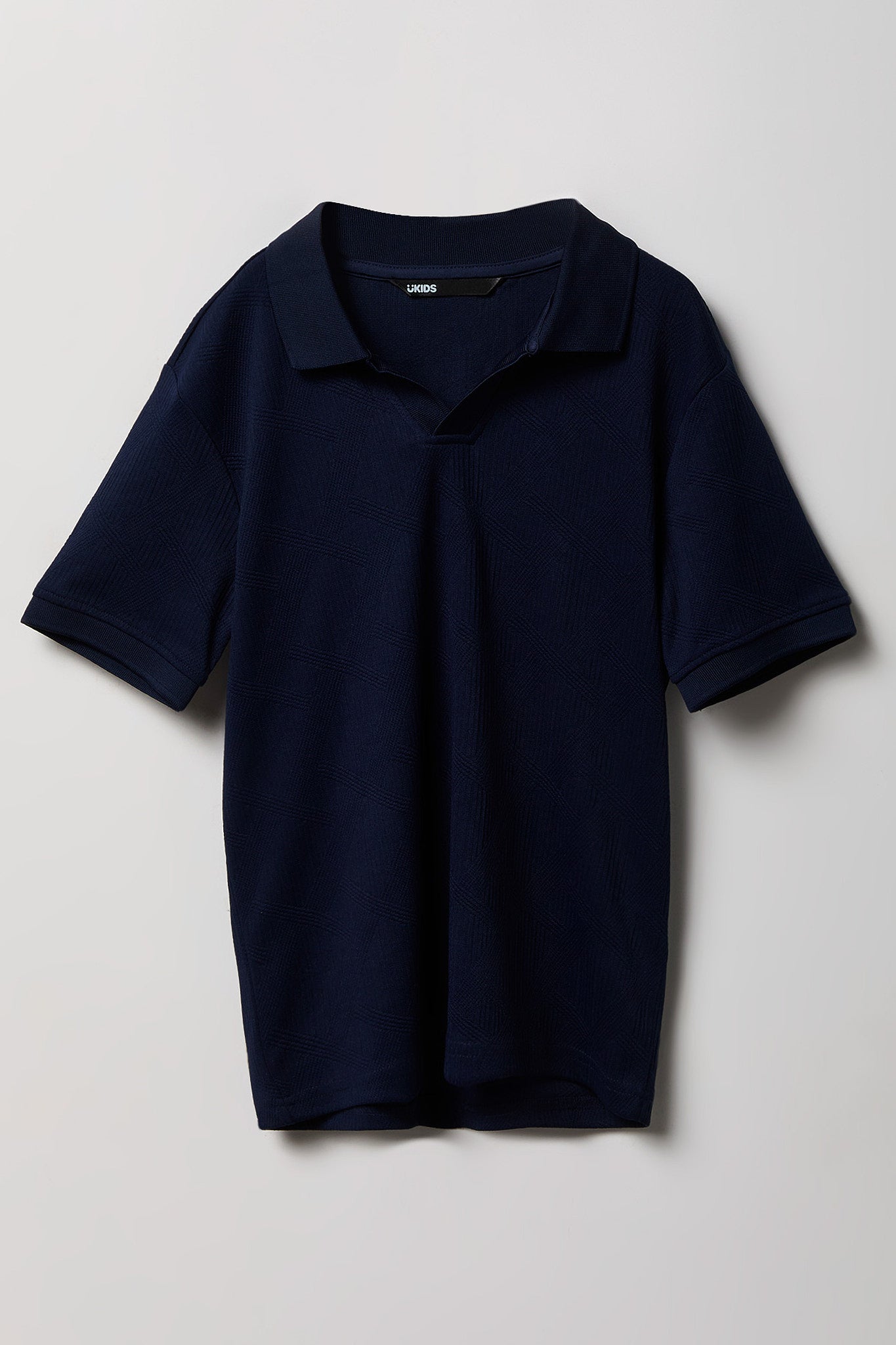 Boys Textured Collared Top