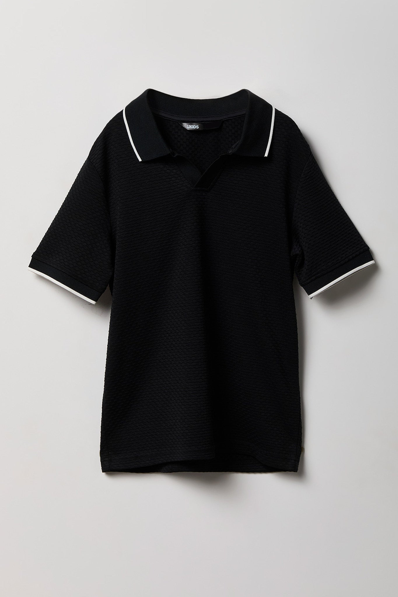 Boys Textured Collared Top