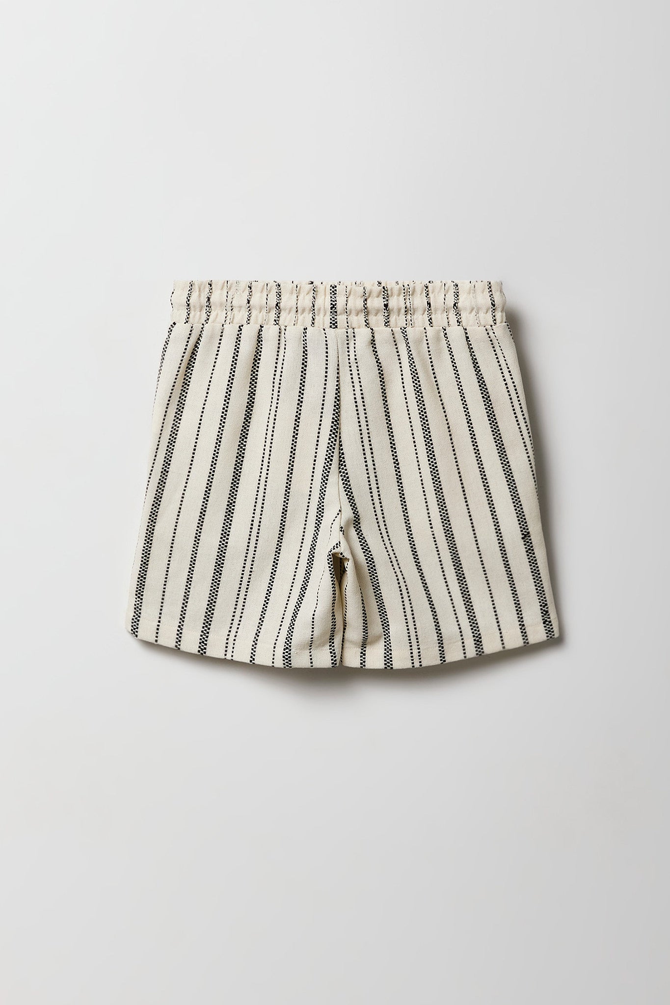 Boys Textured Striped Drawstring Short