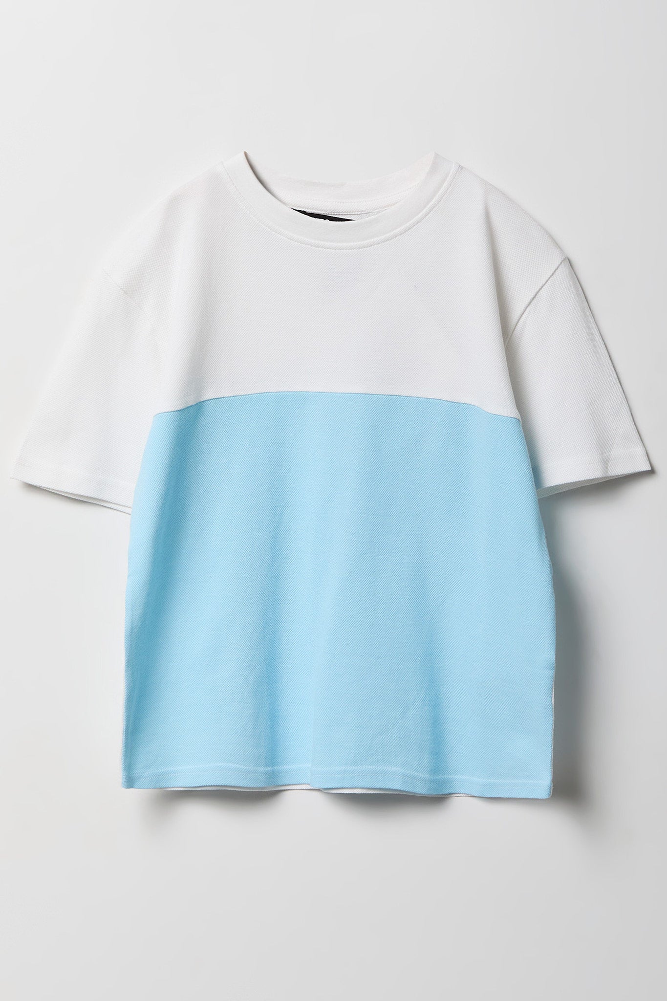 Boys Textured Colourblock T-Shirt