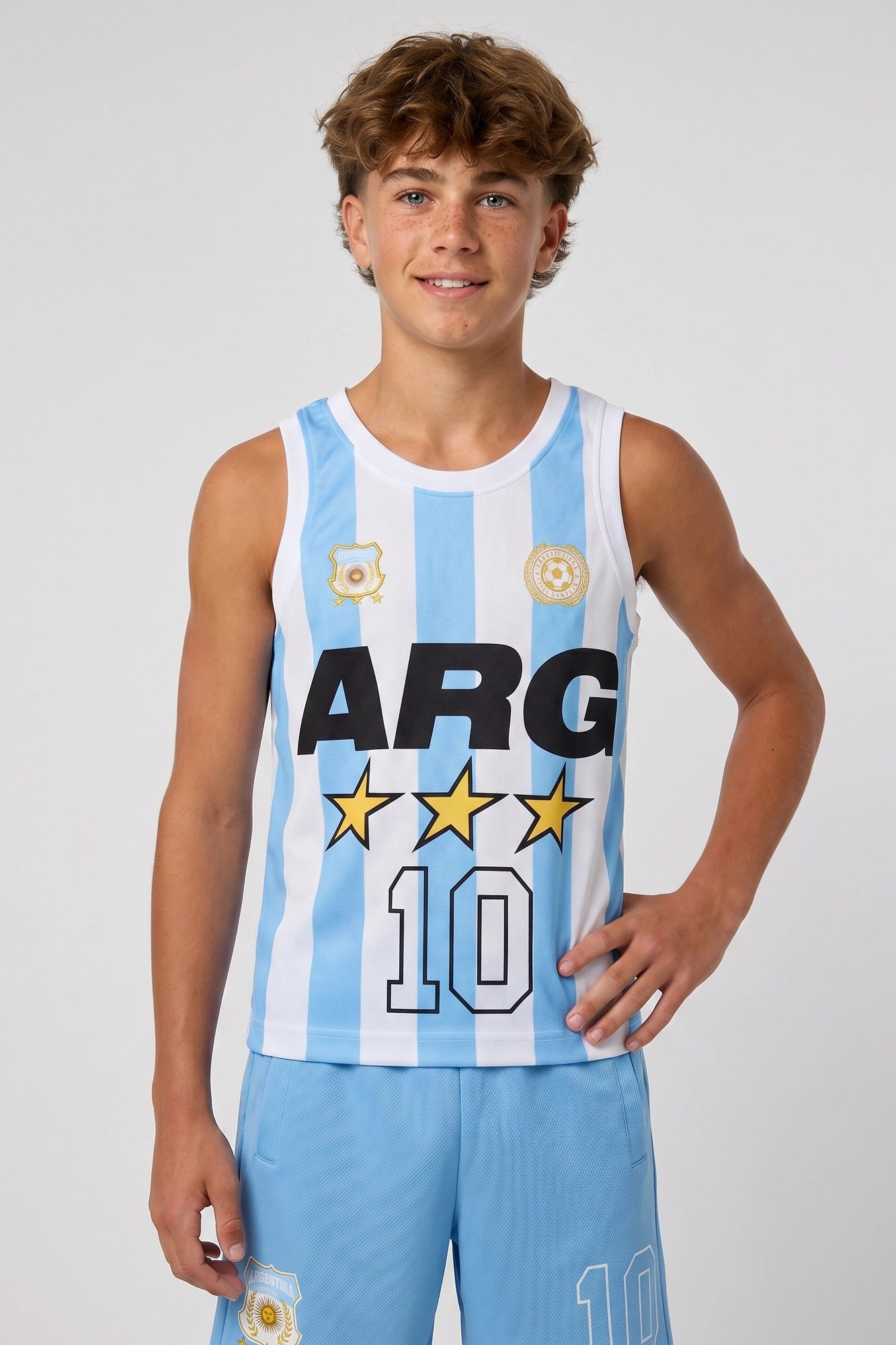 Kids Argentina Graphic Mesh Tank