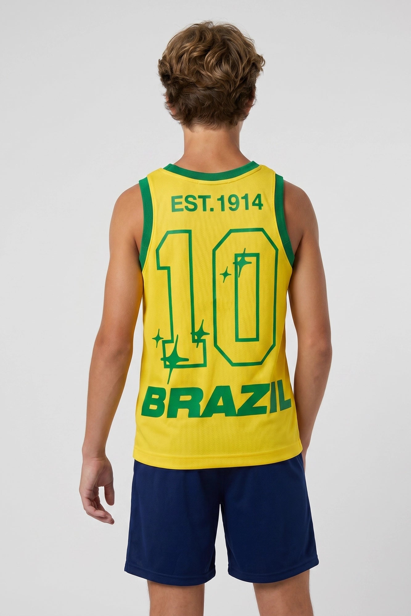 Kids Brazil Graphic Mesh Tank