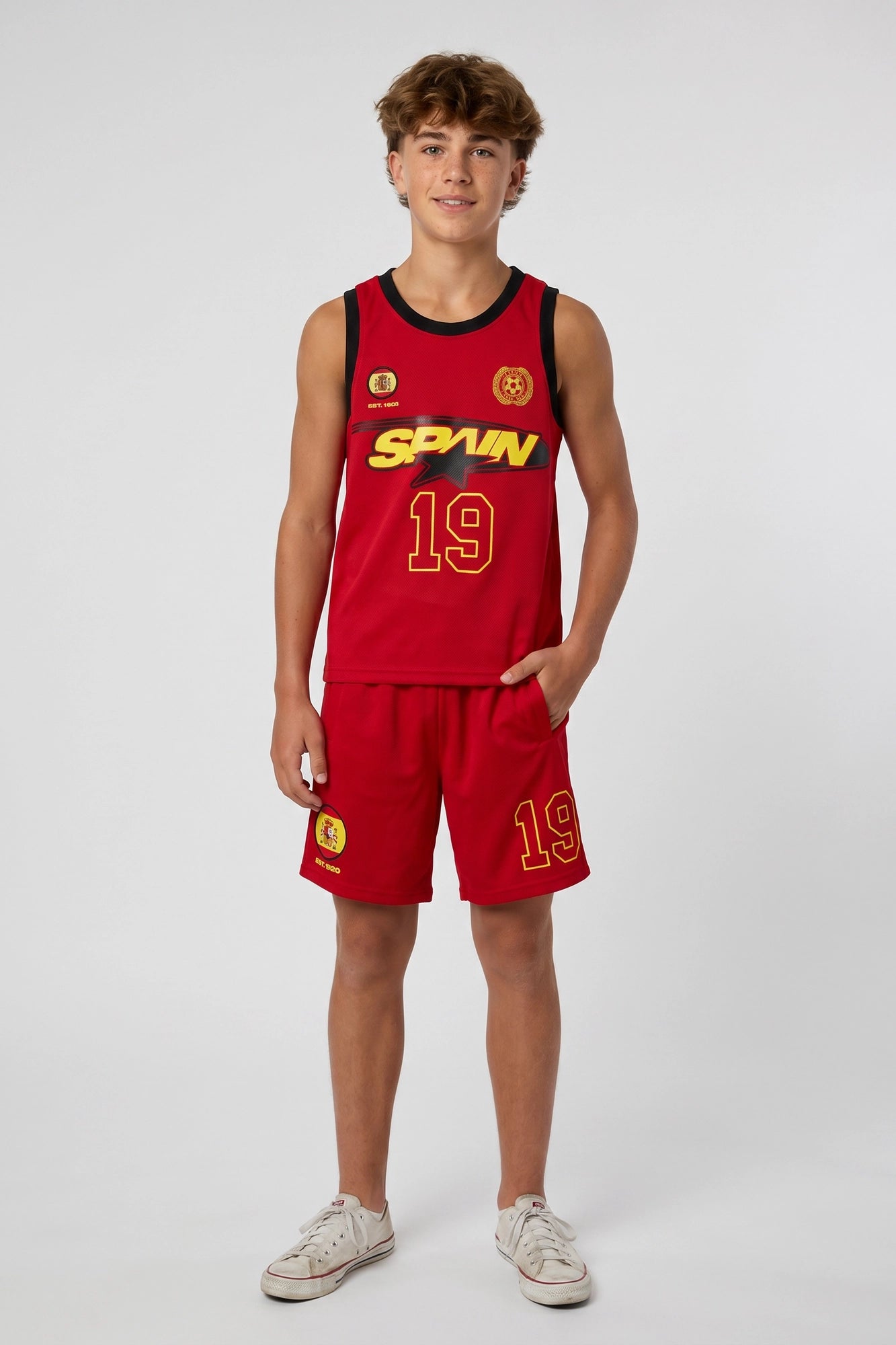Kids Spain Graphic Mesh Short
