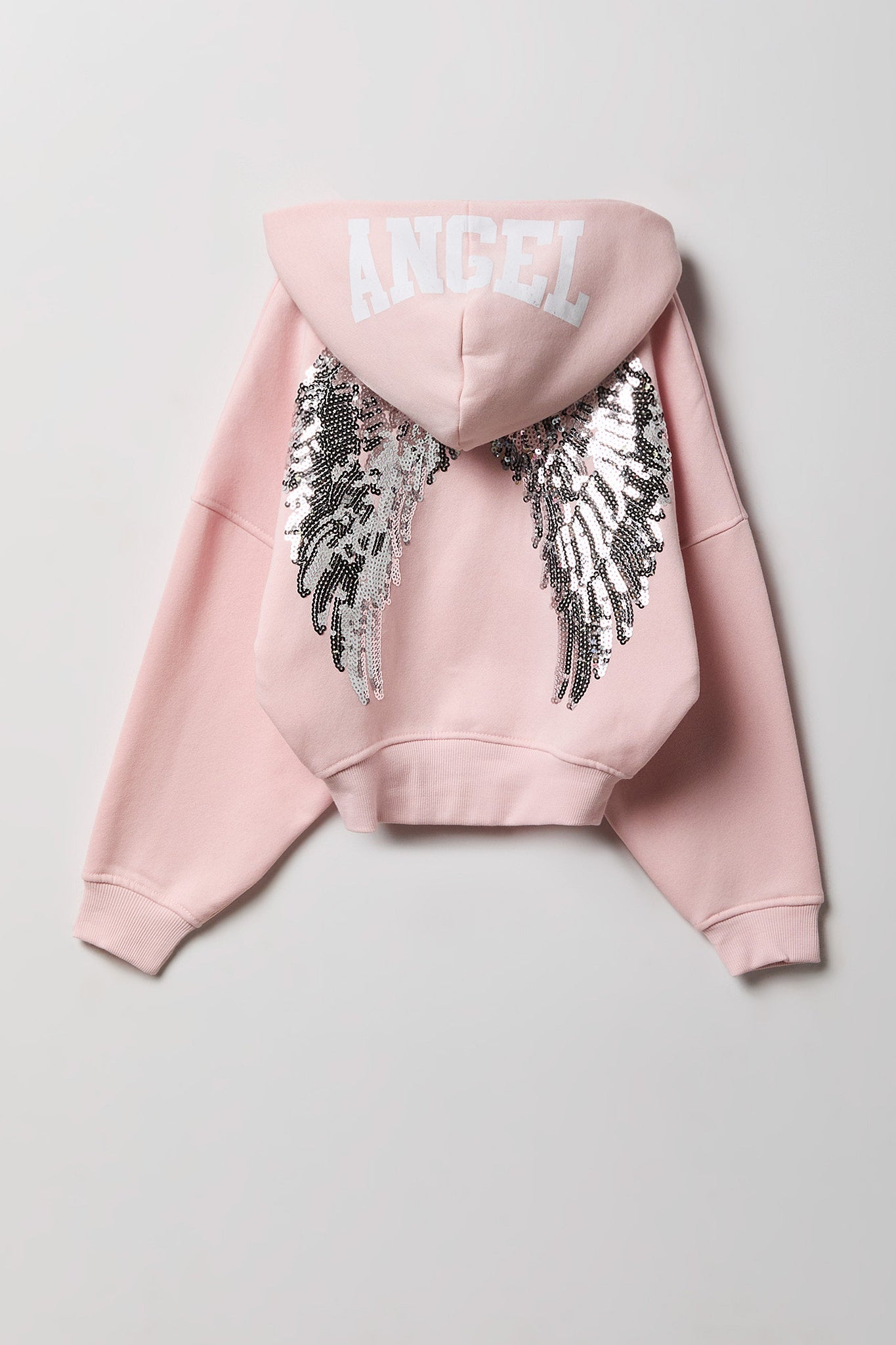 Girls Oversized Fleece Graphic Zip Hoodie