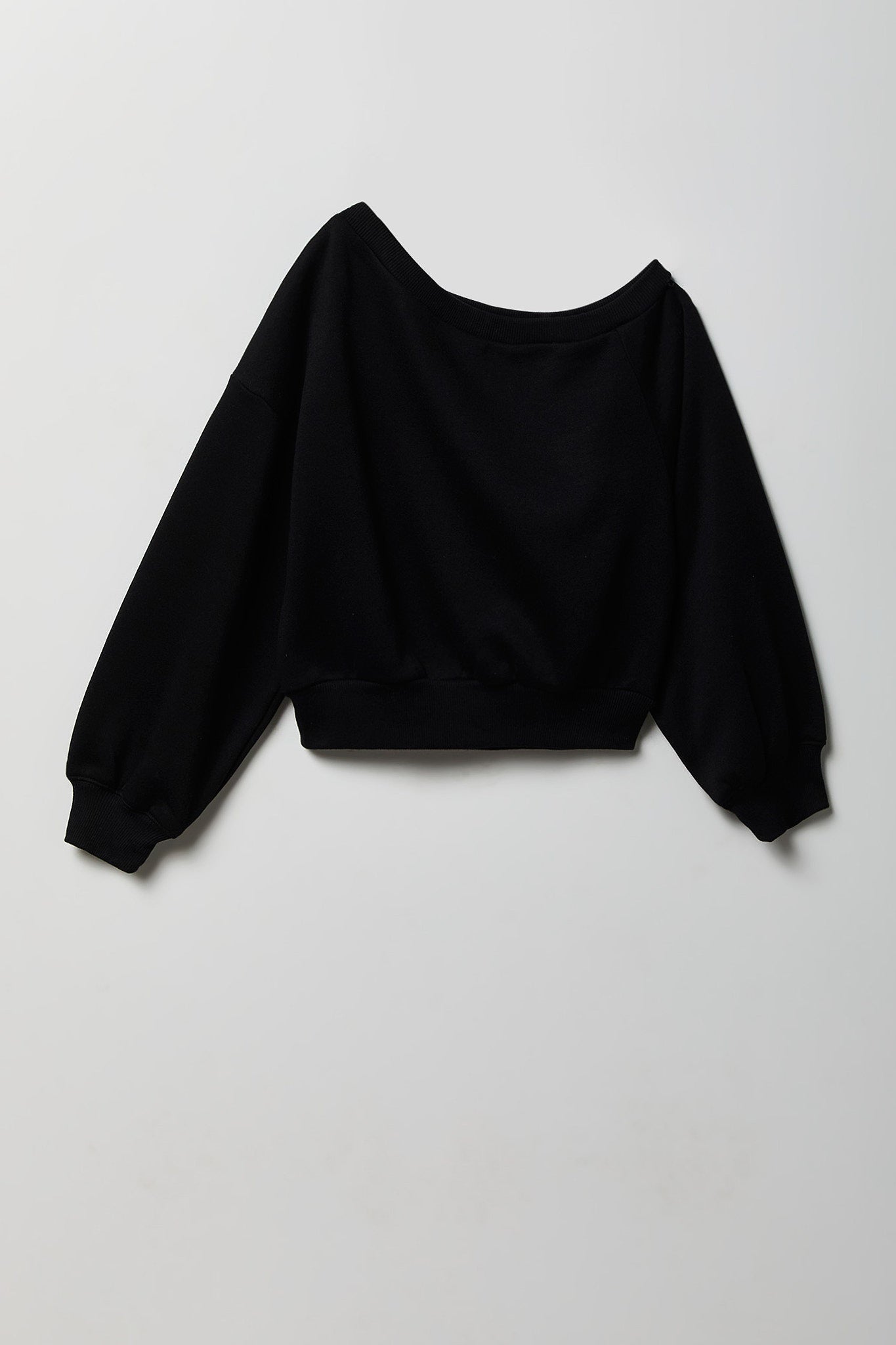 Girls One Shoulder Fleece Sweatshirt