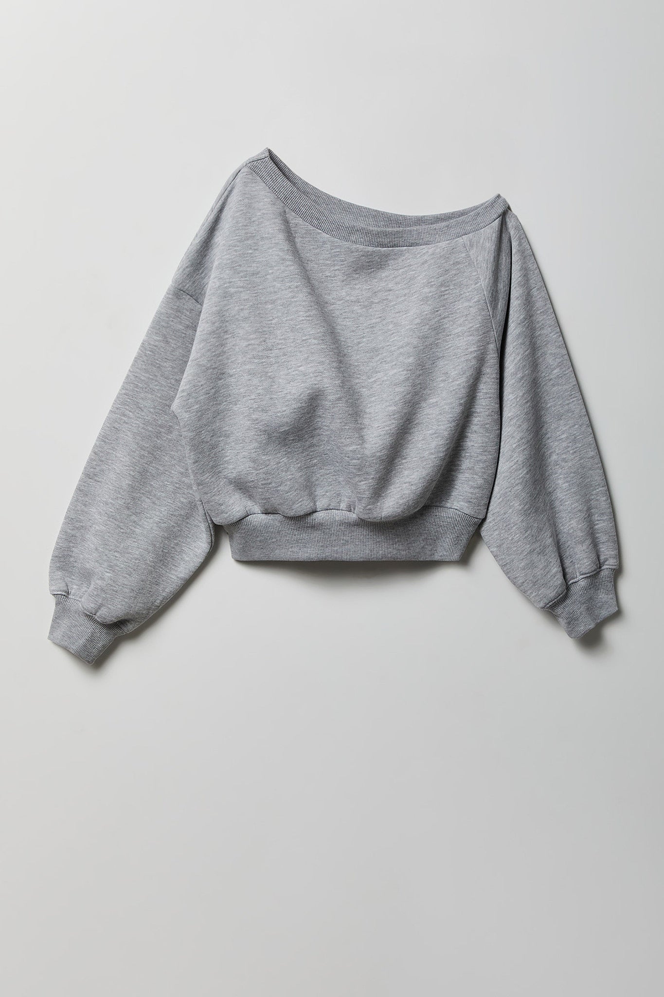 Girls One Shoulder Fleece Sweatshirt