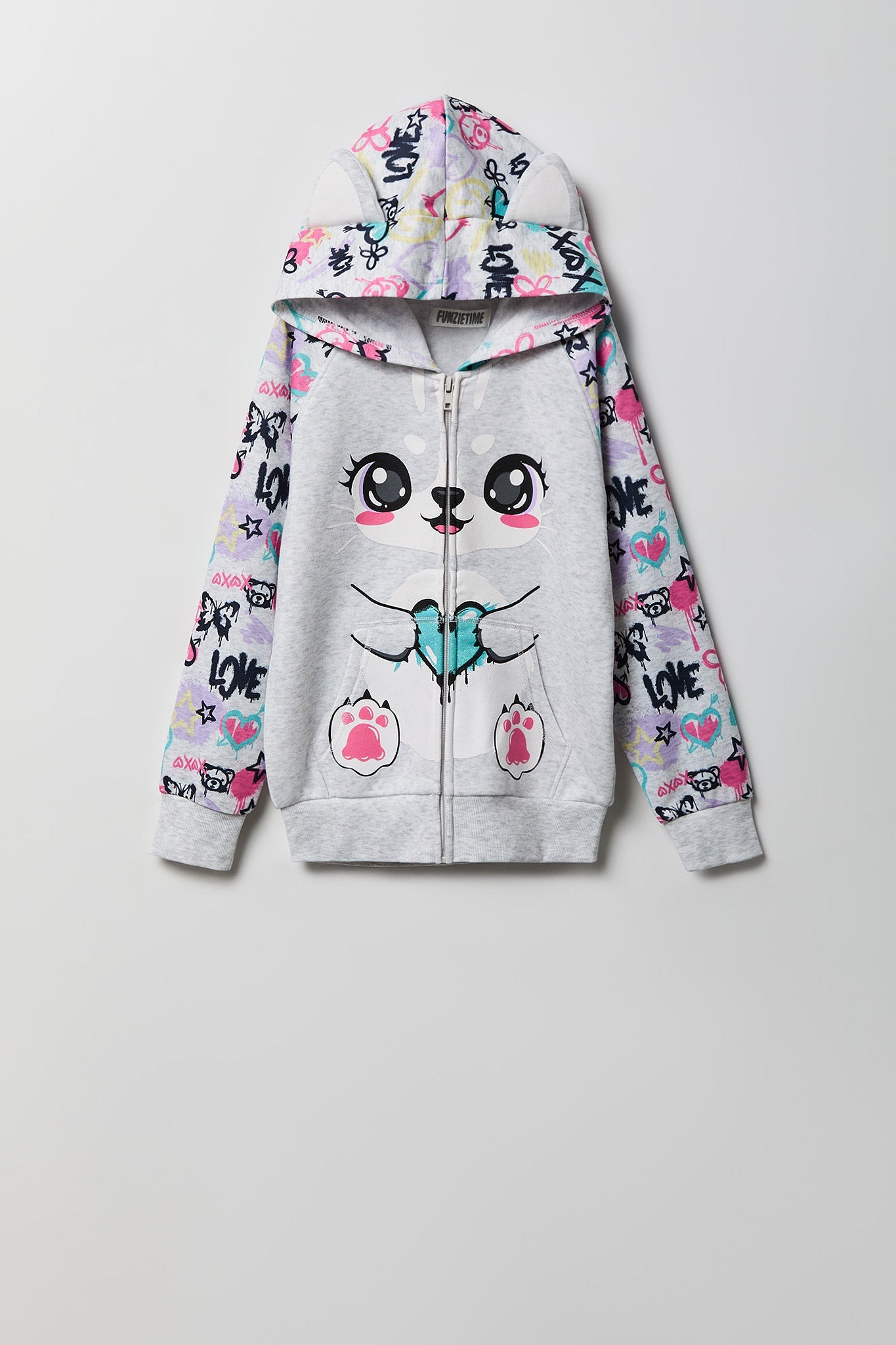 Girls Bunny 3D Character Hoodie