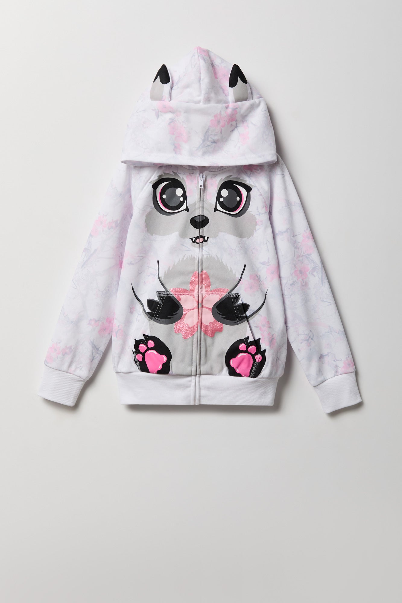Kids 3D Wolf Character Hoodie
