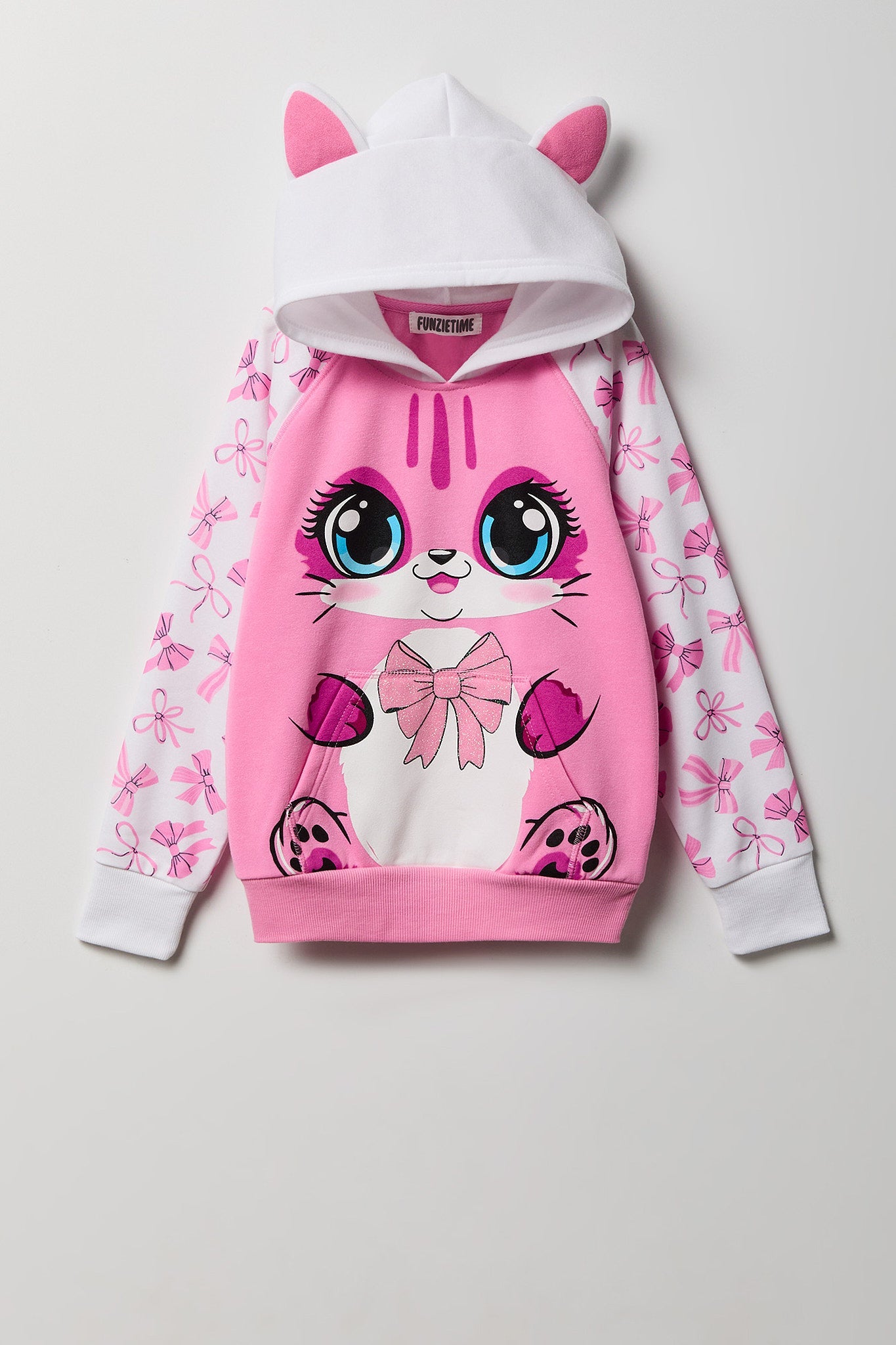 Girls 3D Cat Character Hoodie