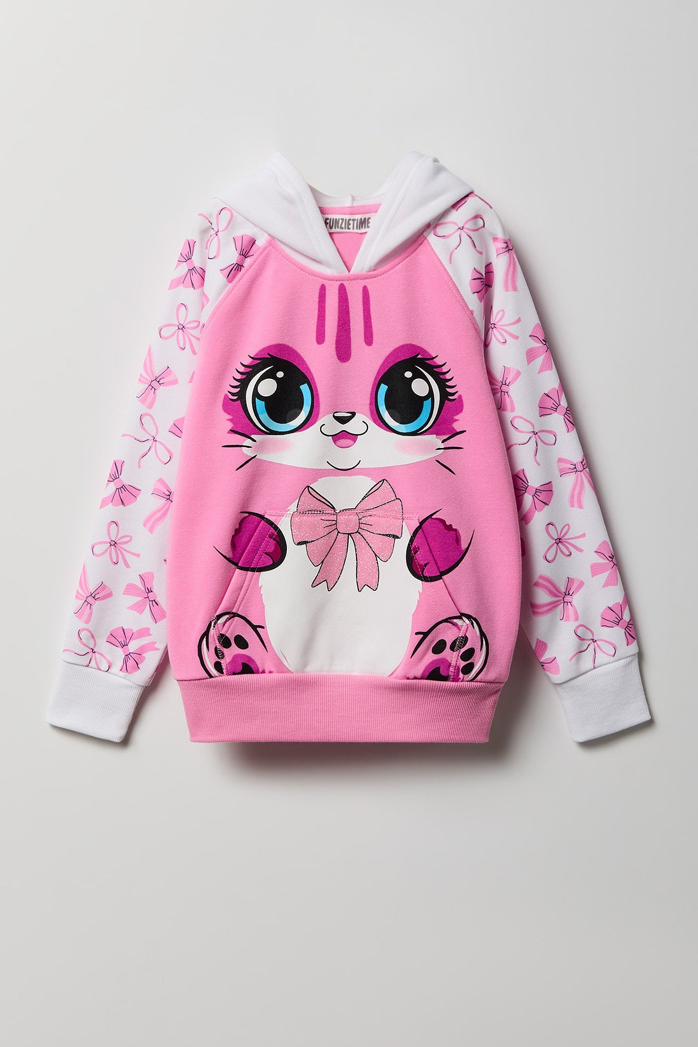 Girls 3D Cat Character Hoodie