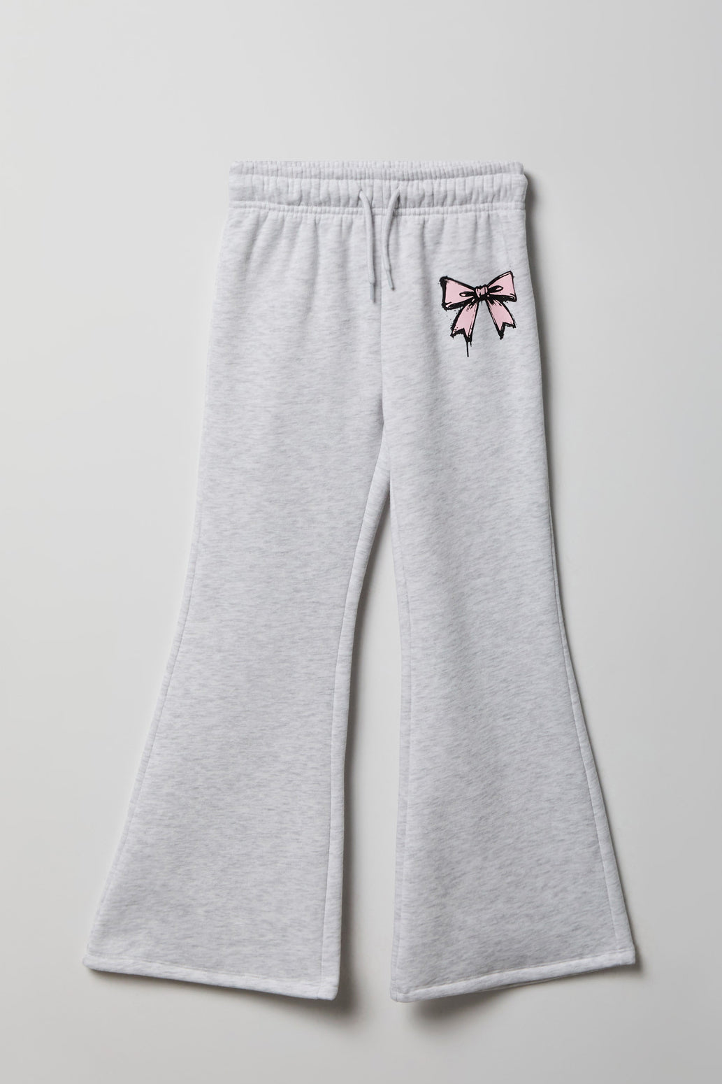 Girls Embroidered Fleece Flare Sweatpant