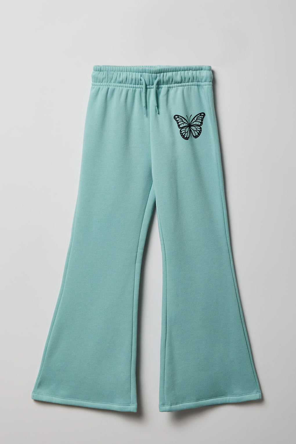 Girls Embroidered Fleece Flare Sweatpant