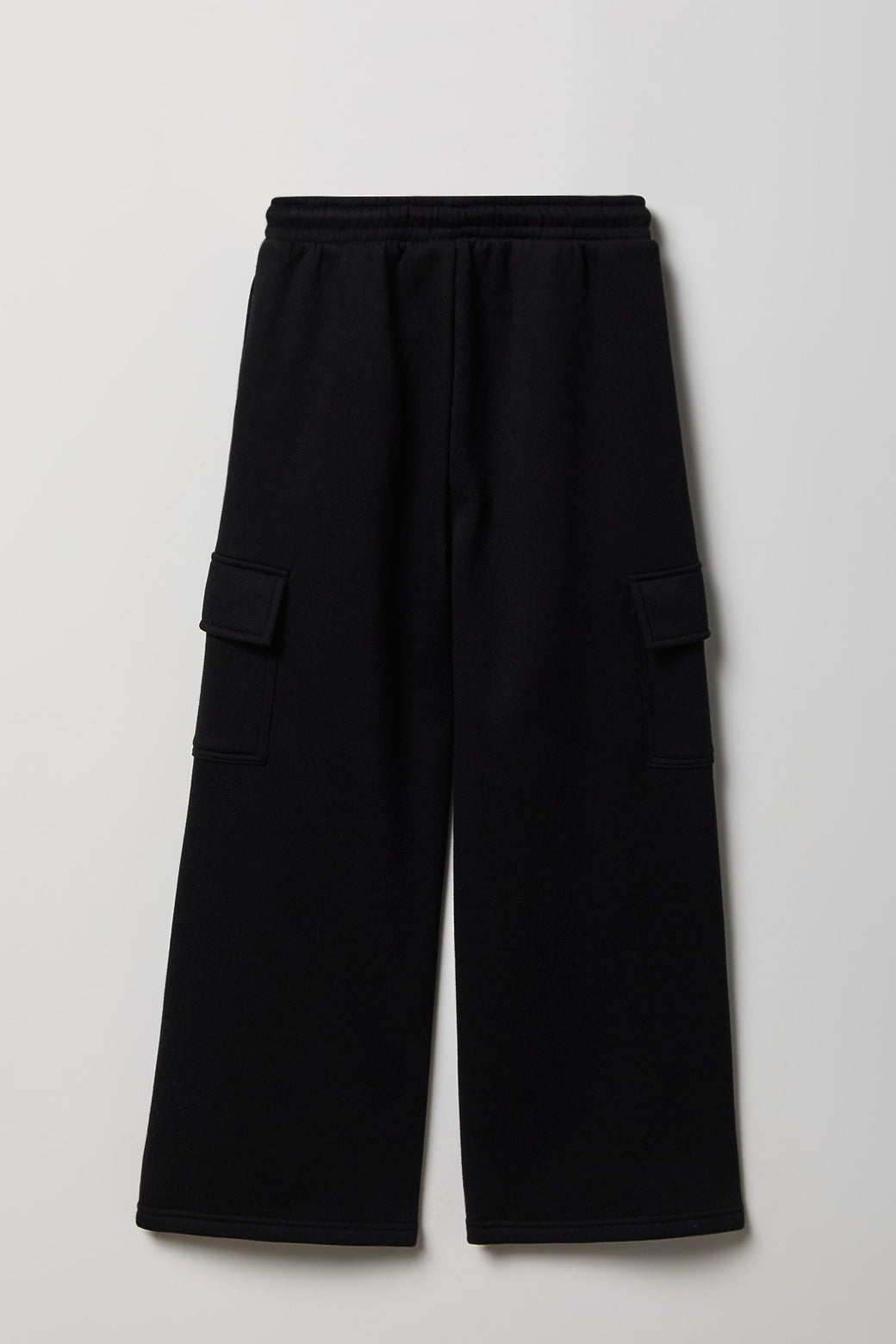 Girls Fleece Wide Leg Cargo Sweatpant