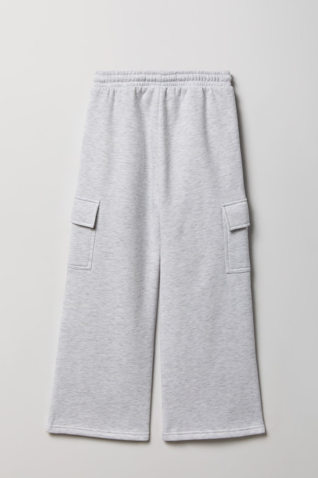 Girls Fleece Wide Leg Cargo Sweatpant