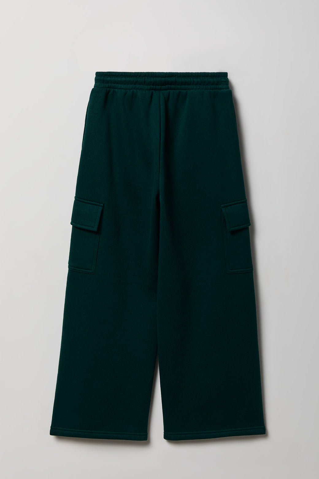 Girls Fleece Wide Leg Cargo Sweatpant