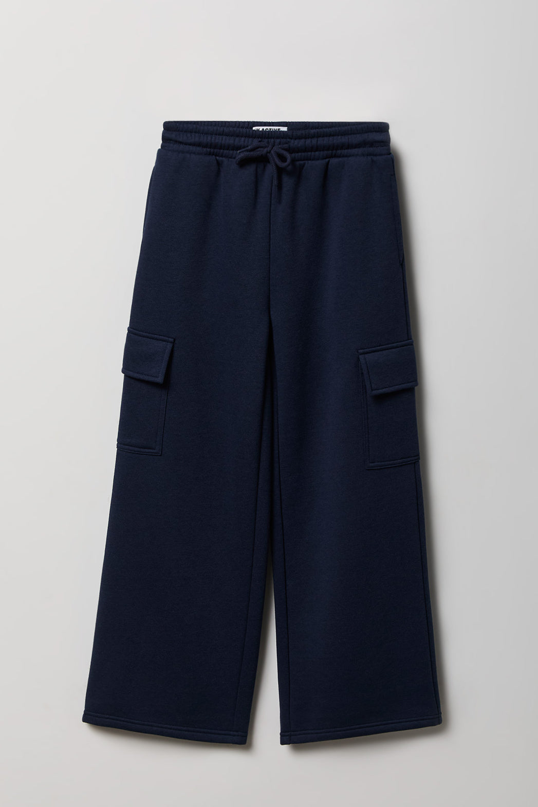 Girls Fleece Wide Leg Cargo Sweatpant