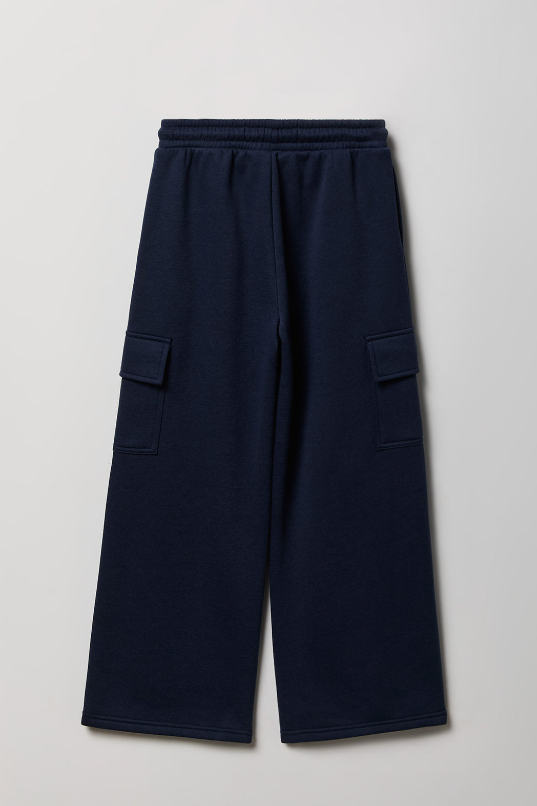 Girls Fleece Wide Leg Cargo Sweatpant