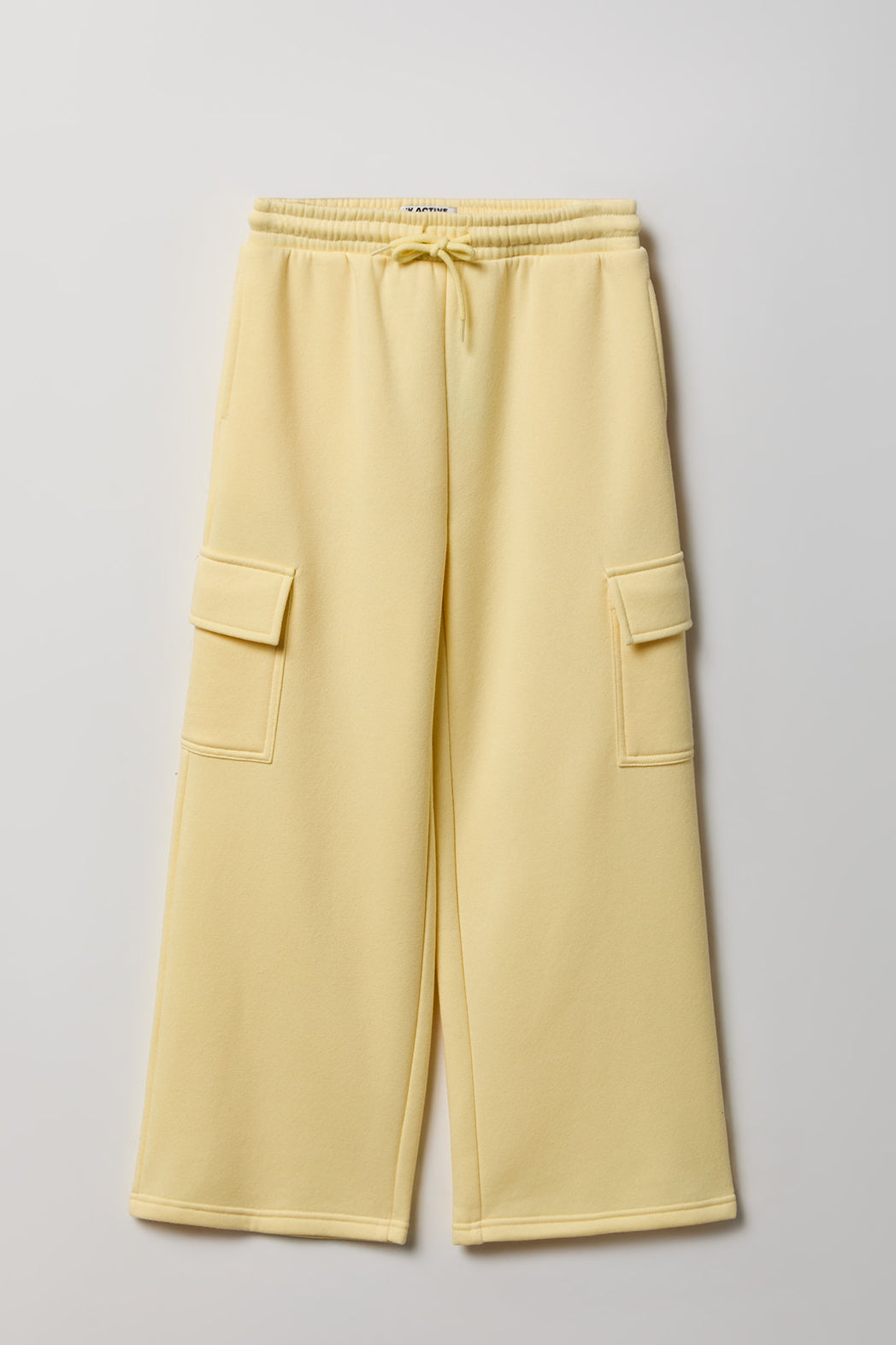 Girls Fleece Wide Leg Cargo Sweatpant