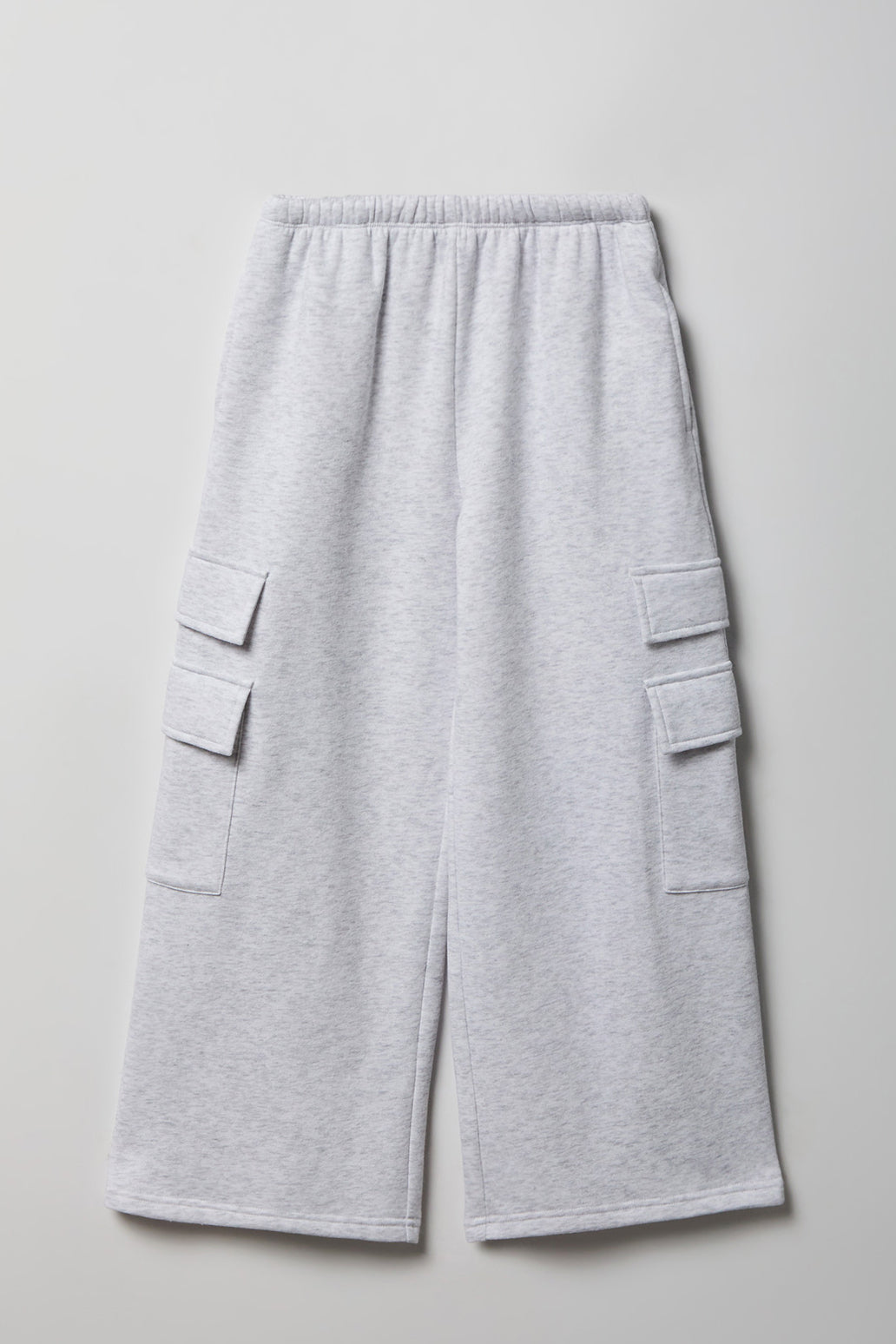 Girls Wide Leg Cargo Fleece Sweatpant