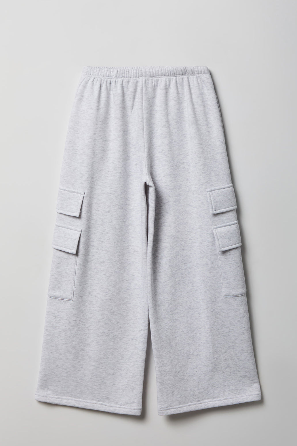 Girls Wide Leg Cargo Fleece Sweatpant