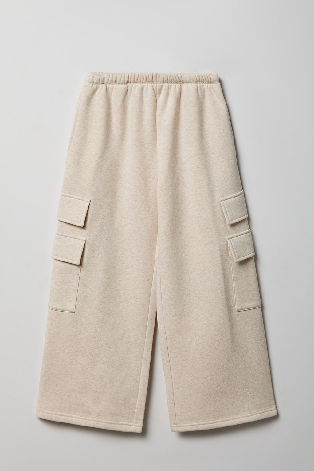 Girls Wide Leg Cargo Fleece Sweatpant