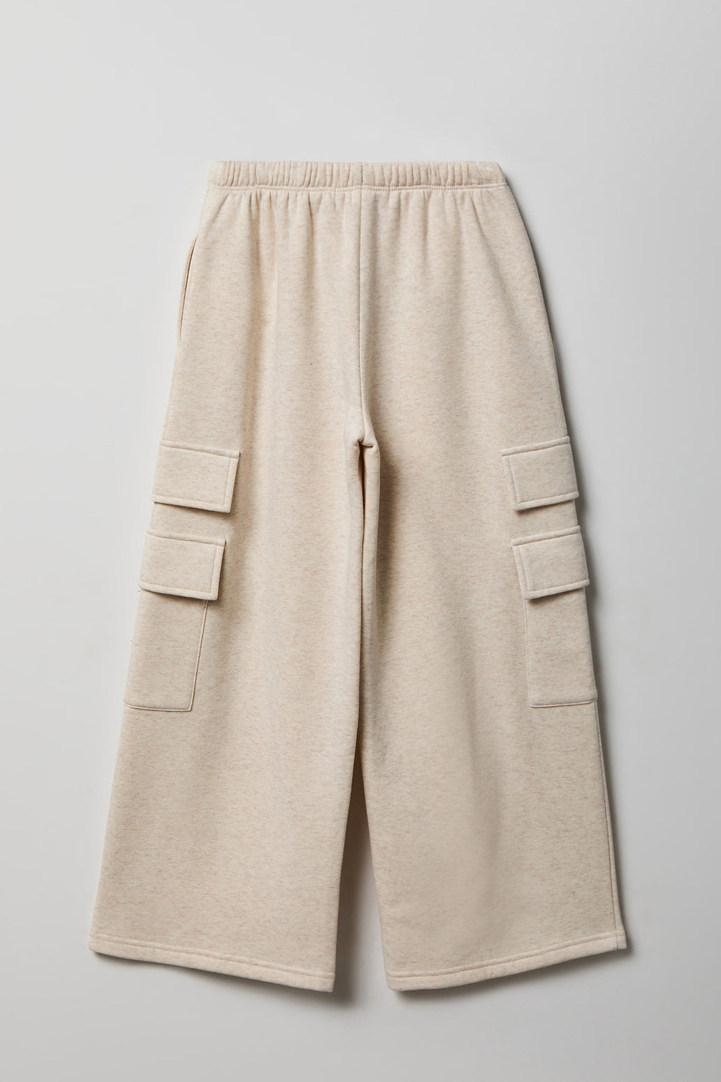Girls Wide Leg Cargo Fleece Sweatpant