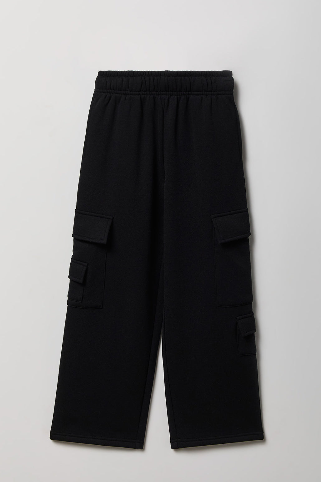 Girls Fleece Wide Leg Cargo Sweatpant