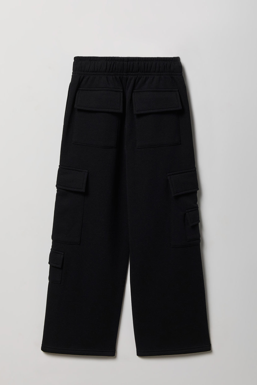 Girls Fleece Wide Leg Cargo Sweatpant