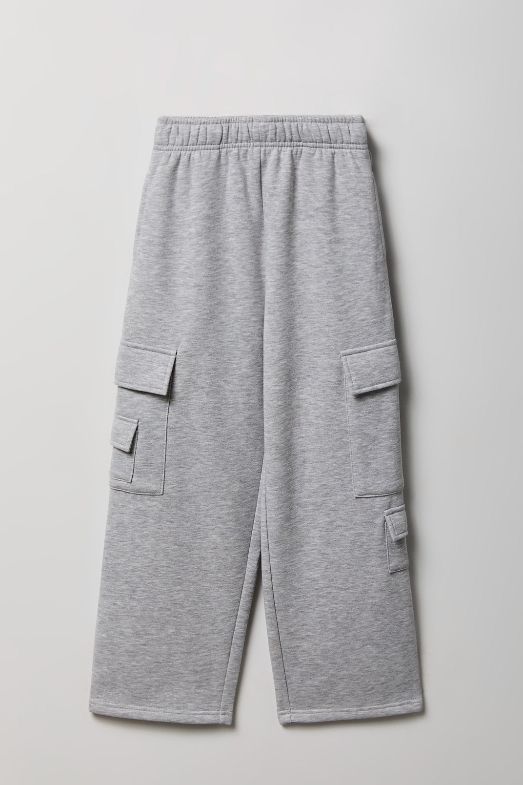 Girls Fleece Wide Leg Cargo Sweatpant