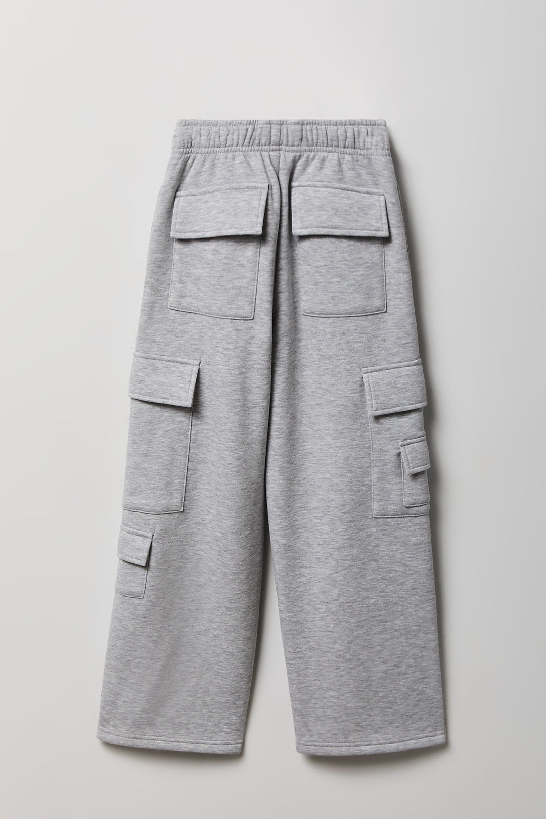 Girls Fleece Wide Leg Cargo Sweatpant