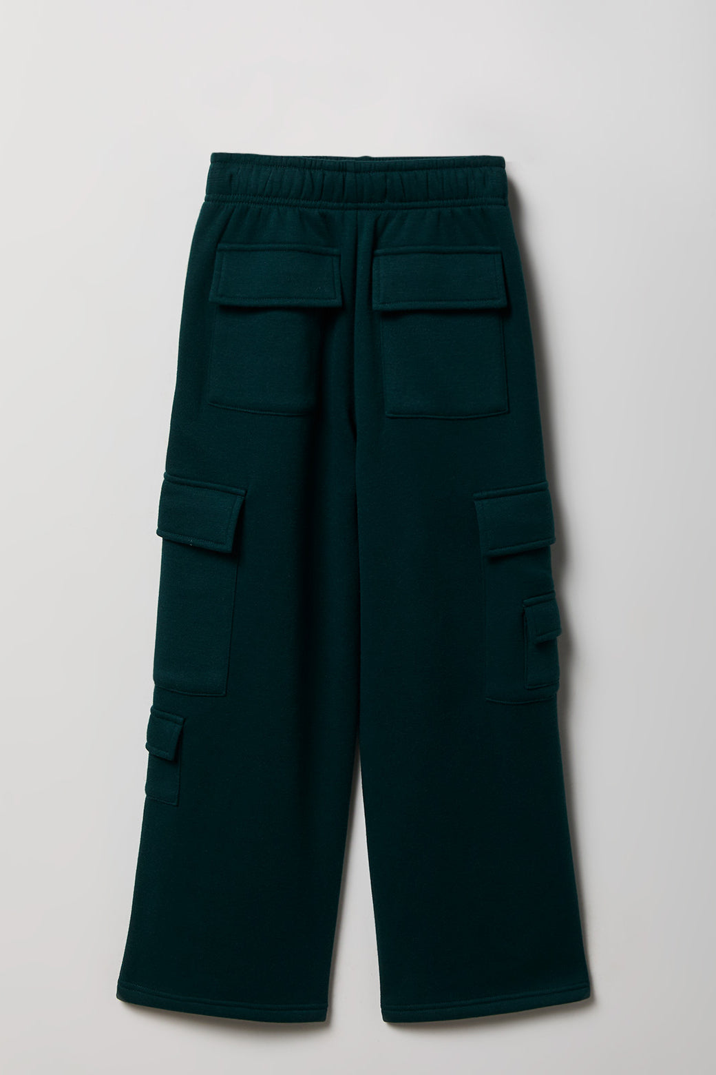 Girls Fleece Wide Leg Cargo Sweatpant