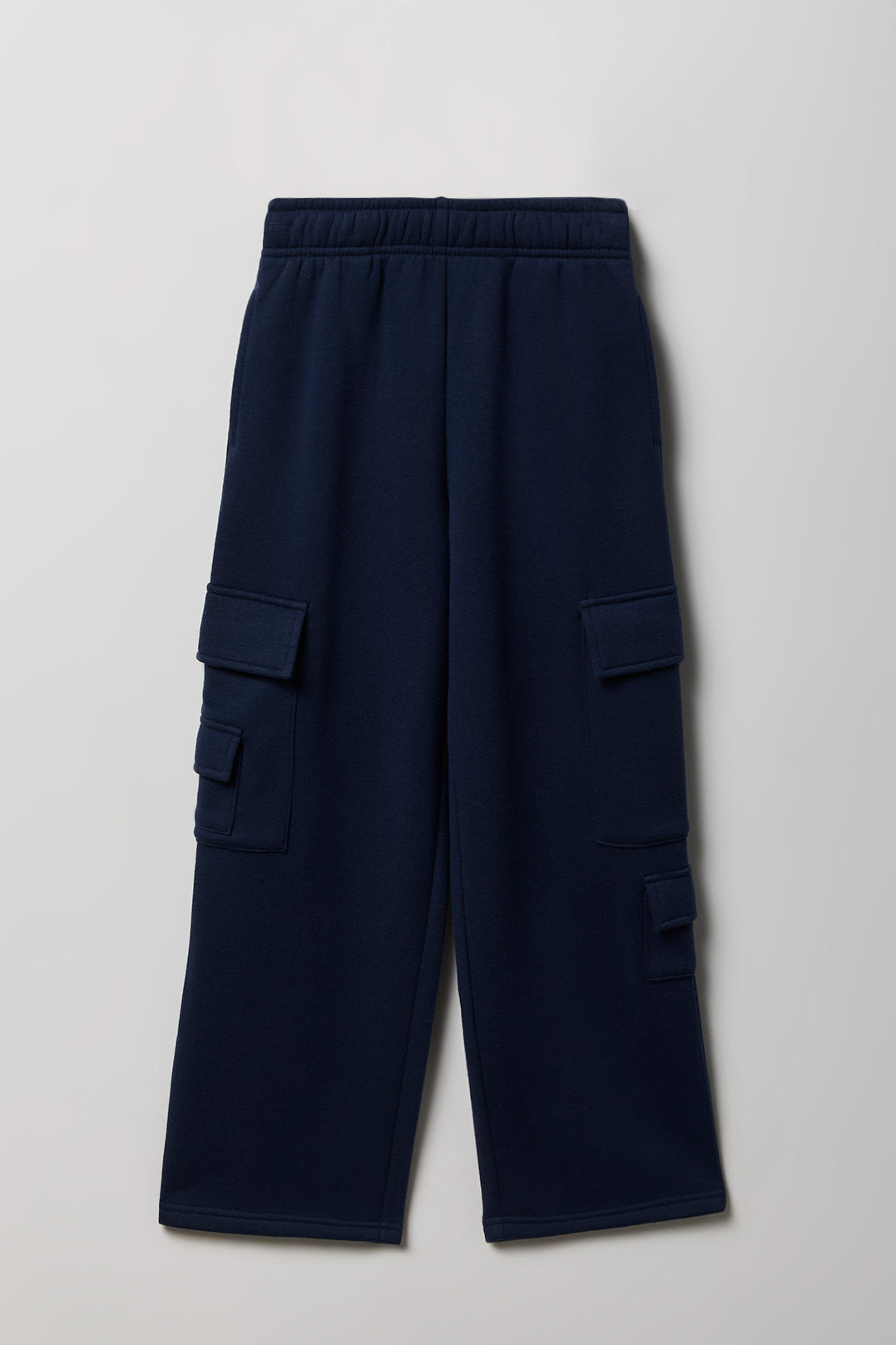Girls Fleece Wide Leg Cargo Sweatpant