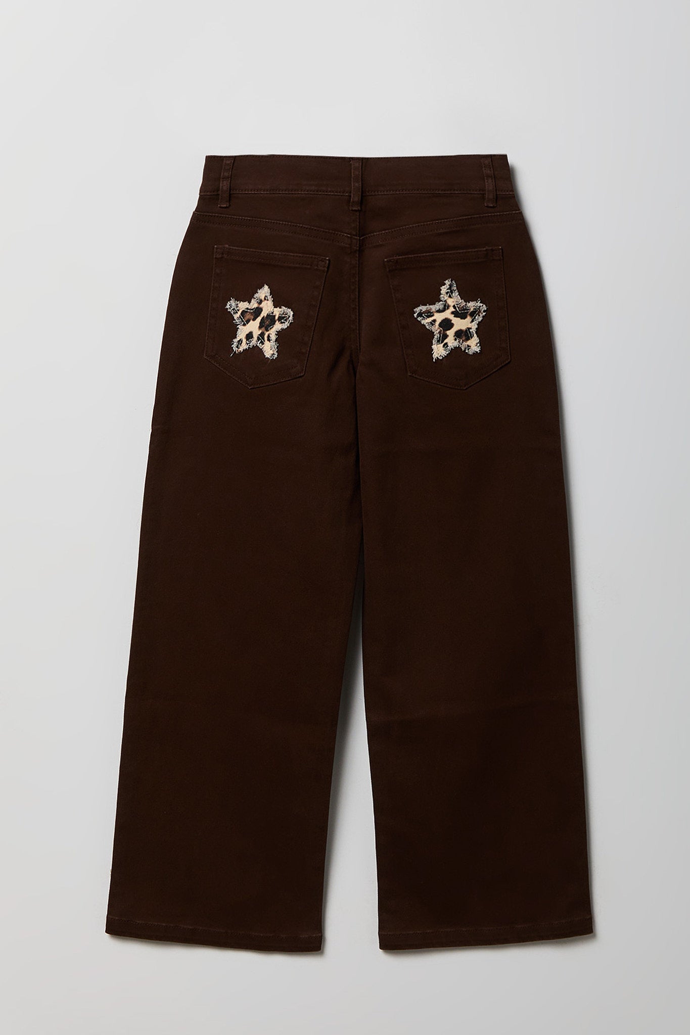 Girls Embroidered Patch Baggy Jean
